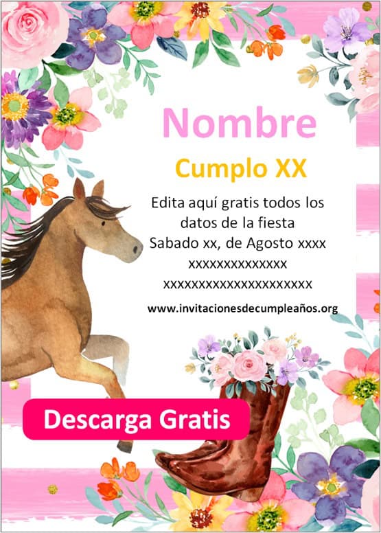 ▷ Las Mejores Invitaciones para Cumpleaños de Niña para editar gratis